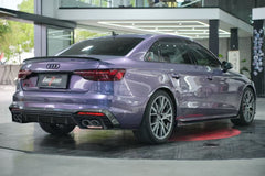 Audi S4 / A4 (With S-line Bumper) B9.5 2020-ON with Aftermarket Parts - With & Without Light Rear Diffuser Pre-preg Carbon Fiber from BCTXE Tuning
