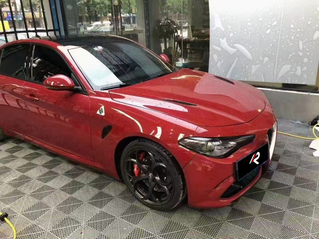 Alfa Romeo Giulia Quadrifoglio Sport Veloce Ti Sprint RWD AWD Lusso Base 2017 2018 2019 2020 2021 with Aftermarket Parts - Hood Dry Pre-preg Carbon Fiber from Aero Republic