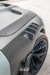 BMW M2 M2CS G87 2023-ON & 2 Series 230i M240i G42 2022-ON with Aftermarket Parts - ART Vented Transparent Glass V2 Style Hood Bonnet Double-sided Dry Pre-preg Carbon Fiber from ArmorExtend