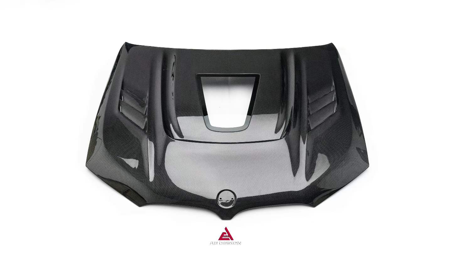 BMW X3 G01 & X3M X3MC F97 (Fits Both Pre-LCI & LCI) 2019 2020 2021 2022 2023 2024 & X4 G02 & X4M X4MC F98 (Fits Both Pre-LCI & LCI) 2019 2020 2021 2022 2023 2024 2025 with Aftermarket Parts ART Vented Transparent Glass V2 Hood Bonnet Dry Pre-preg Carbon Fiber from ArmorExtend