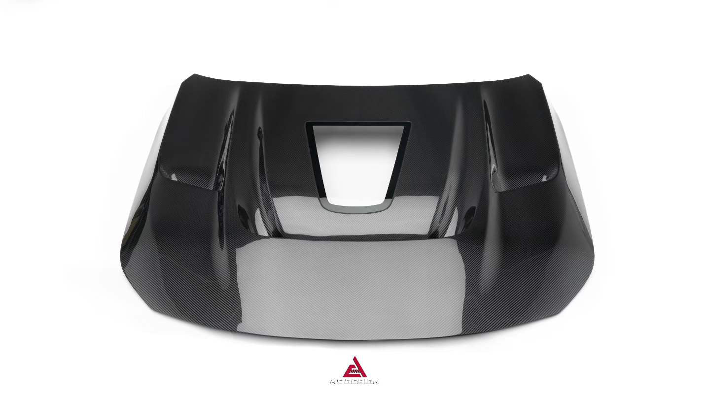 BMW M2 M2CS G87 2023-ON & 2 Series 230i M240i G42 2022-ON with Aftermarket Parts - ART Vented Transparent Glass V2 Style Hood Bonnet Double-sided Dry Pre-preg Carbon Fiber from ArmorExtend
