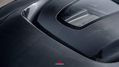 BMW M2 M2CS G87 2023-ON & 2 Series 230i M240i G42 2022-ON with Aftermarket Parts - ART Vented Transparent Glass V2 Style Hood Bonnet Double-sided Dry Pre-preg Carbon Fiber from ArmorExtend