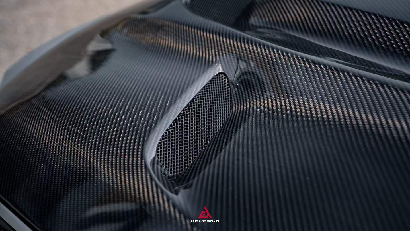 BMW M2 M2CS G87 2023-ON & 2 Series 230i M240i G42 2022-ON with Aftermarket Parts - ART Vented Transparent Glass V2 Style Hood Bonnet Double-sided Dry Pre-preg Carbon Fiber from ArmorExtend