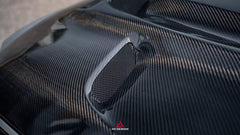 BMW M2 M2CS G87 2023-ON & 2 Series 230i M240i G42 2022-ON with Aftermarket Parts - ART Vented Transparent Glass V2 Style Hood Bonnet Double-sided Dry Pre-preg Carbon Fiber from ArmorExtend