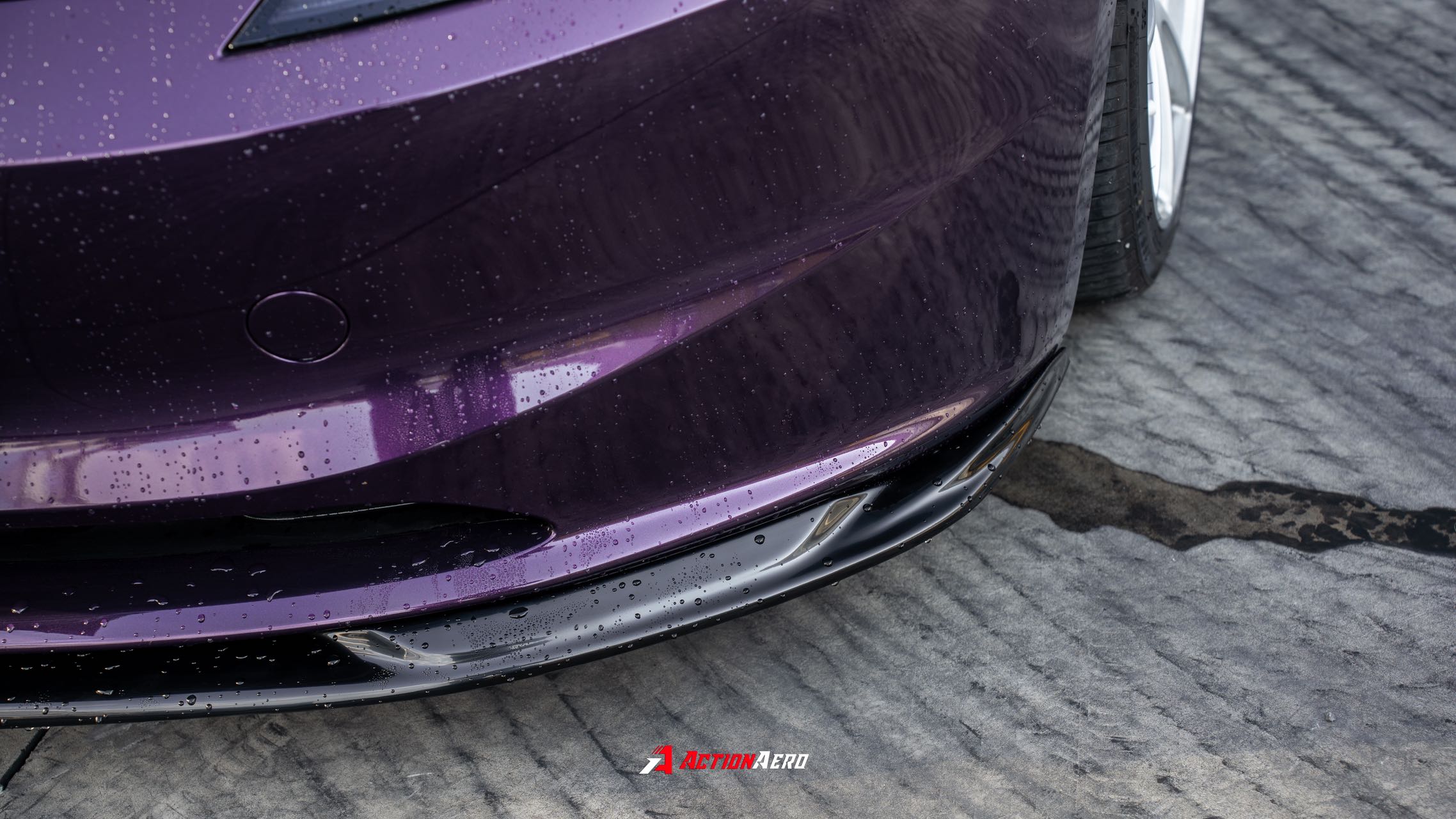 Tesla Model 3 Highland 2024-ON with Aftermarket Parts - Action Aero Series Front Lip & Splitter ABS from ArmorExtend