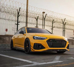 Audi RS4 B9.5 2020 2021 2022 2023 2024 with Aftermarket Parts - Fog Light Trim Overlay Pre-preg Carbon Fiber from Karbel Carbon