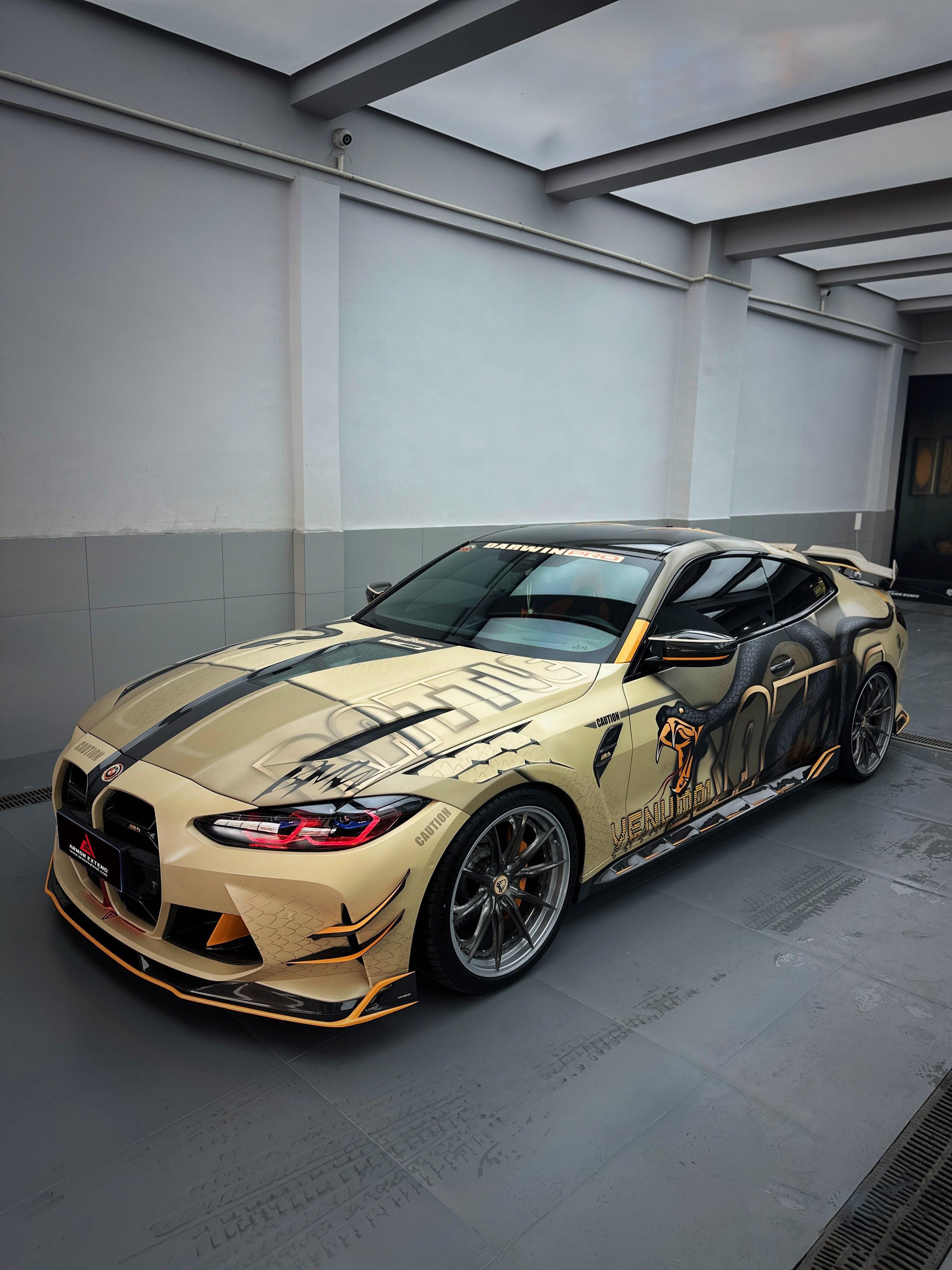 BMW M3 G80 G81 2021 2022 2023 2024 & M4 G82 G83 2021 2022 2023 2024 with Aftermarket Parts - AE Style Side Skirts Carbon Fiber?from ArmorExtend