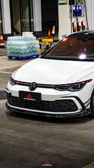 Volkswagen GTI & R-line MK8 2022 2023 2024 with Aftermarket Parts - AE Style Front Lip?Carbon Fiber?from ArmorExtend