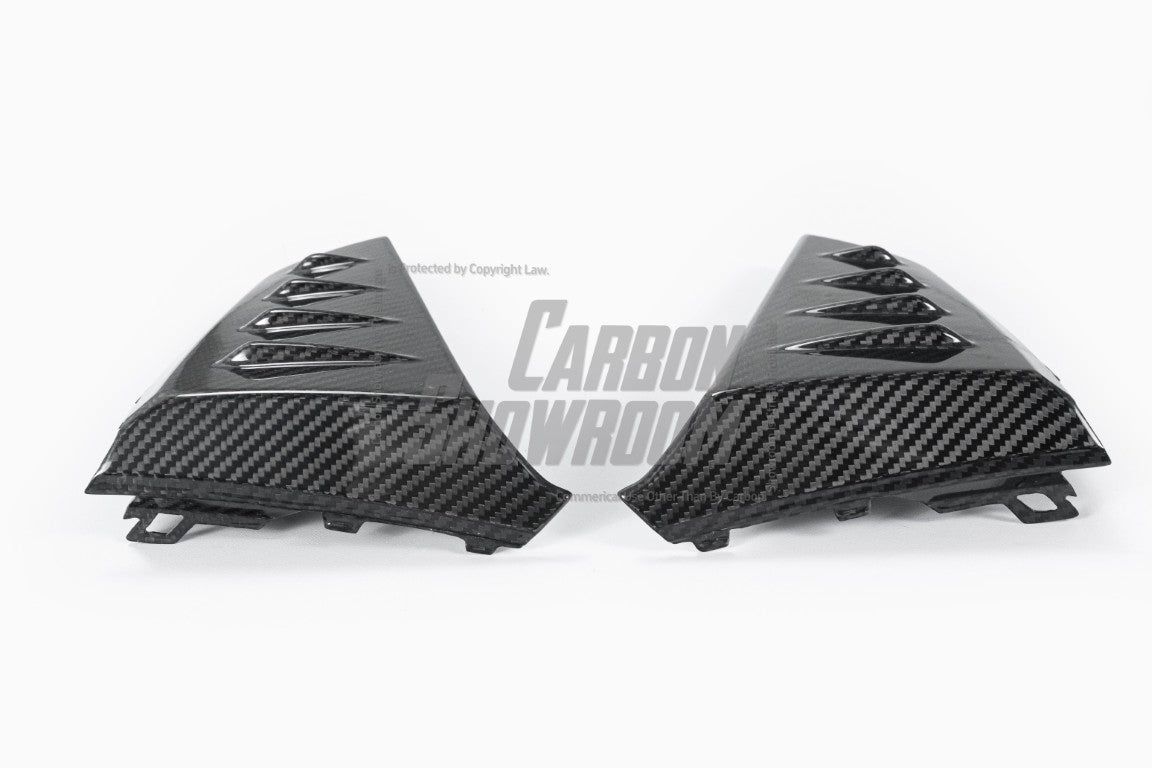 BMW X7 xDrive40i (With M-Package Bumper) M60i ALPINA XB7 LCI G07 2023-ON with Aftermarket Parts - Headlight Valance Trim Pre-preg Carbon Fiber from TAKD Carbon