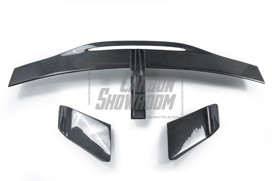 BMW M4 / M4C G82 2021 2022 2023 2024 & 4 series 430i M440i G22 G23 2021 2022 2023 2024 with Aftermarket Parts - Extreme Style Rear GT Wing Pre-preg Carbon Fiber from TAKD Carbon