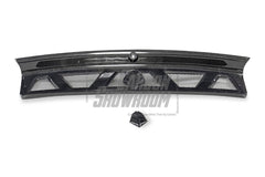 Ford Mustang Ecoboost V6 GT March1 Bullitt S550.1 S550.2 2015 2016 2017 2018 2019 2020 2021 2022 2023 with Aftermarket Parts - "DAWN & DUSK" Trunk Deck Lid Back Cover with Wooden Boat Badge Carbon Fiber / FRP from Robot Craftsman