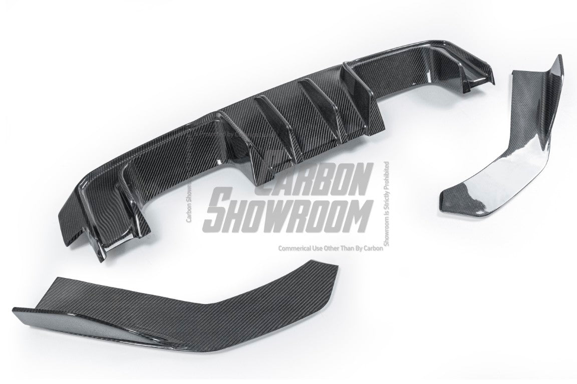 BMW M3/M3C G80/G81 2021 2022 2023 2024 & M4/M4C G82/G83 2021 2022 2023 2024 with Aftermarket Parts - V1 Style Rear Diffuser & Canards Pre-preg Carbon Fiber from TAKD Carbon