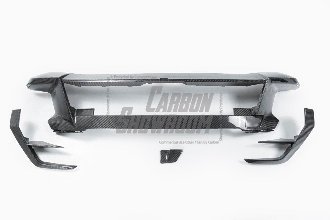 BMW X7 xDrive40i (With M-Package Bumper) M60i ALPINA XB7 LCI G07 2023-ON with Aftermarket Parts - Front Bumper Lower Center Grill Trim Pre-preg Carbon Fiber from TAKD Carbon