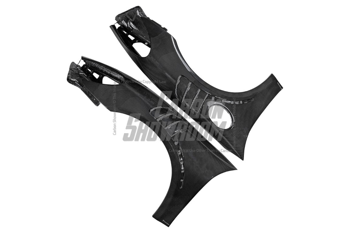 Porsche 718 Cayman / Boxster / GTS / GT4 / Spyder 2017 2018 2019 2020 2021 2022 2023 2024 with Aftermarket Parts - Pre-preg Carbon Fiber Front Fenders from TAKD Carbon