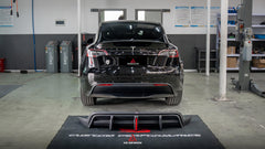 Tesla Model Y 2021 2022 2023 2024 with Aftermarket Parts - Plustic Style?Rear Diffuser ABS from ?ArmorExtend