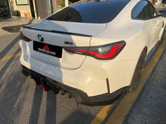 BMW M3 G80 G81 2021 2022 2023 2024 & M4 G82 G83 2021 2022 2023 2024 with Aftermarket Parts - AE V2 Style?Rear Diffuser & Canards Carbon Fiber from ?ArmorExtend