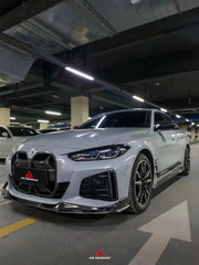 BMW I4 M50 / e Drive 40 (with M-package bumper, does not fit base model) I4 M50 / e Drive 40 & 4 Series Gran Coupe M440i 430i (with M-package bumper, does not fit base model) G26 2022 2023 2024 with Aftermarket Parts - AE Style Front Lip?Carbon Fiber / ABS from ArmorExtend