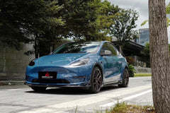 Tesla Model Y 2020 2021 2022 2023 2024 2025 with Aftermarket Parts - AE Style Front Canards Carbon Fiber from ArmorExtend