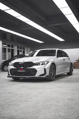 BMW 3 Series 330i (With M-Package Bumper, does not fit base model) M340i LCI G20 G21 2023 2024 with Aftermarket Parts - Plustic Style Front Lip ABS from?ArmorExtend