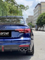 Karbel Carbon Dry Carbon Fiber Rear Diffuser Ver.1 with Brake Light for Audi S4 2020-ON B9.5