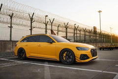 Audi RS4 B9.5 2020 2021 2022 2023 2024 with Aftermarket Parts - Head Light Trim Overlay Pre-preg Carbon Fiber from Karbel Carbon