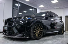 BMW X5M X5MC F95 & X6M X6MC F96 2024-ON (LCI) With Aftermarket Parts - AE Style Front Lip Carbon Fiber?from ArmorExtend
