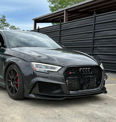 Audi S3 A3 8V.5 2017 2018 2019 2020 with Aftermarket Parts - Front Bumper Pre-preg Carbon Fiber from Karbel Carbon