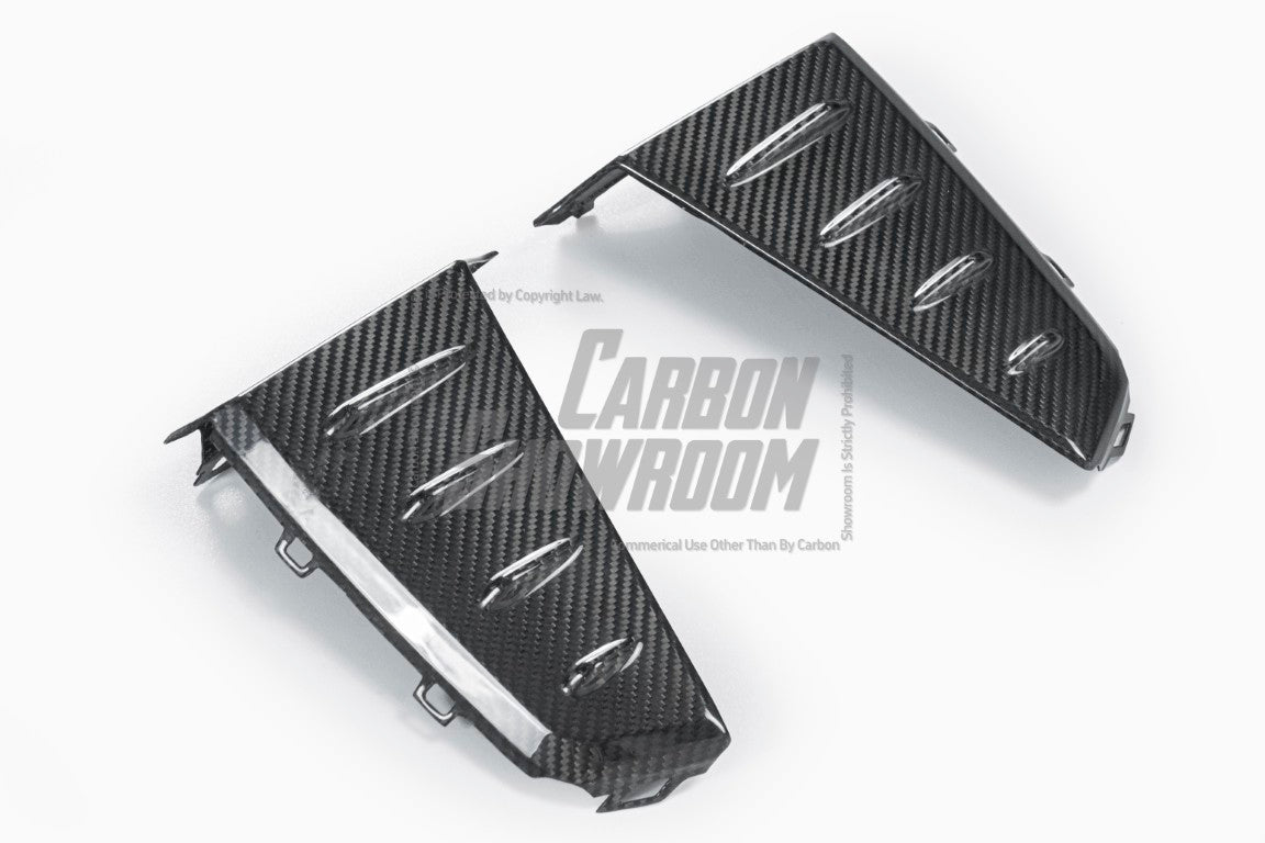 BMW X7 xDrive40i (With M-Package Bumper) M60i ALPINA XB7 LCI G07 2023-ON with Aftermarket Parts - Headlight Valance Trim Pre-preg Carbon Fiber from TAKD Carbon