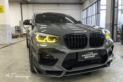 BMW X3M X3MC F97 Pre-LCI 2019 2020 2021 & X4M X4MC F98 Pre-LCI 2019 2020 2021 with Aftermarket Parts - AE Front Lip?Carbon Fiber?from?ArmorExtend