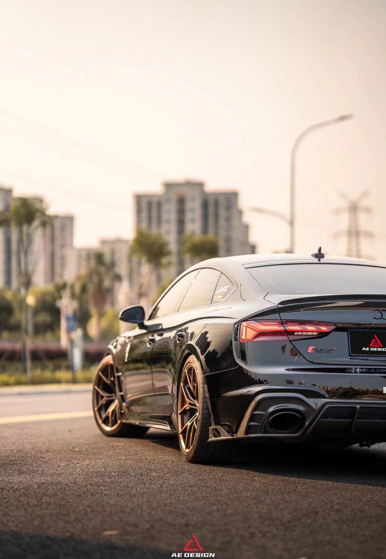 Your Audi RS5 B9.5 2020 2021 2022 2023 2024 with Aftermarket Parts - AE Style Rear Diffuser Carbon Fiber from ArmorExtend