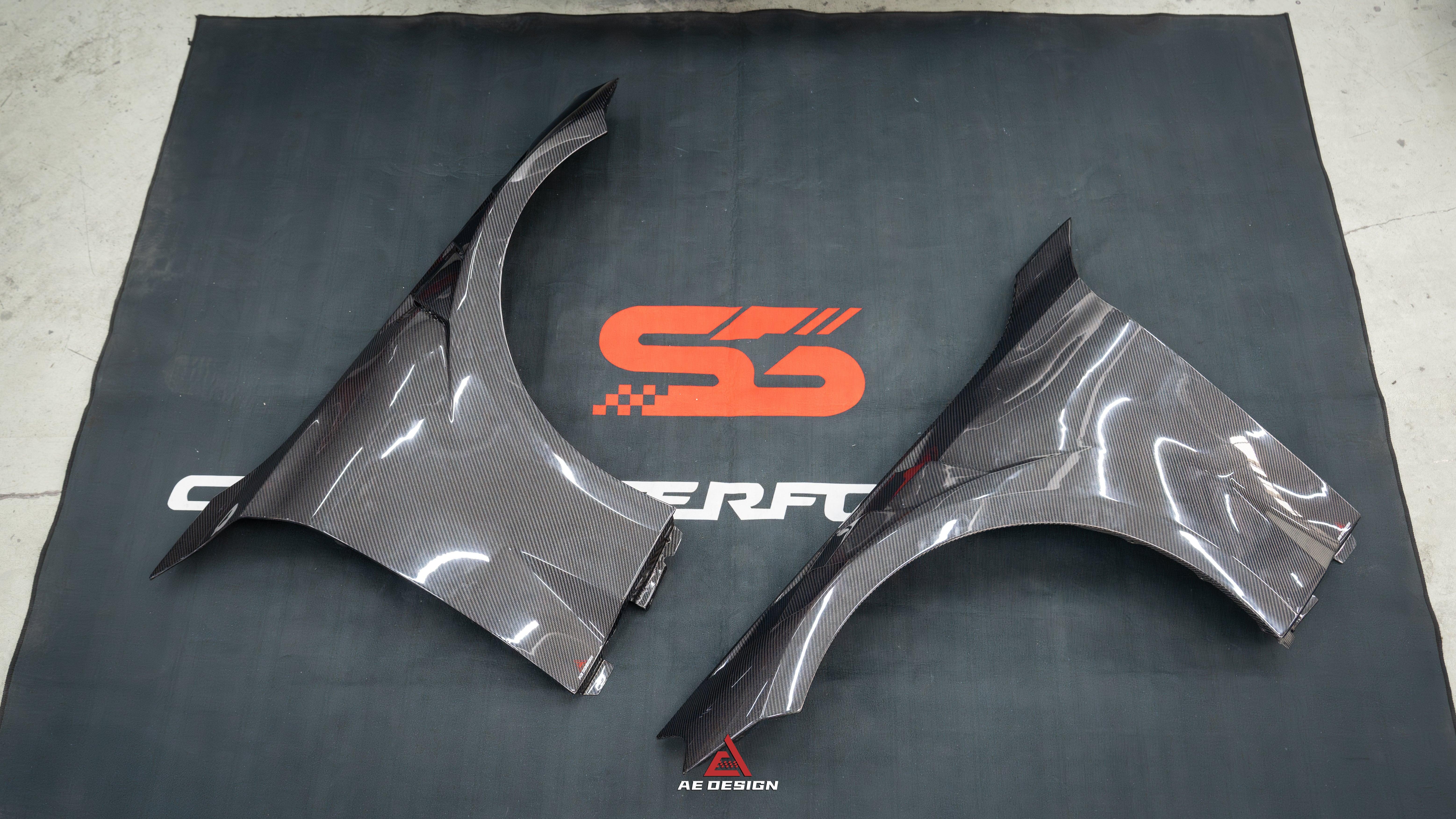 BMW M2 & M2C G87 2023 2024?with Aftermarket Parts - AE Style Front Fenders Carbon Fiber from ArmorExtend