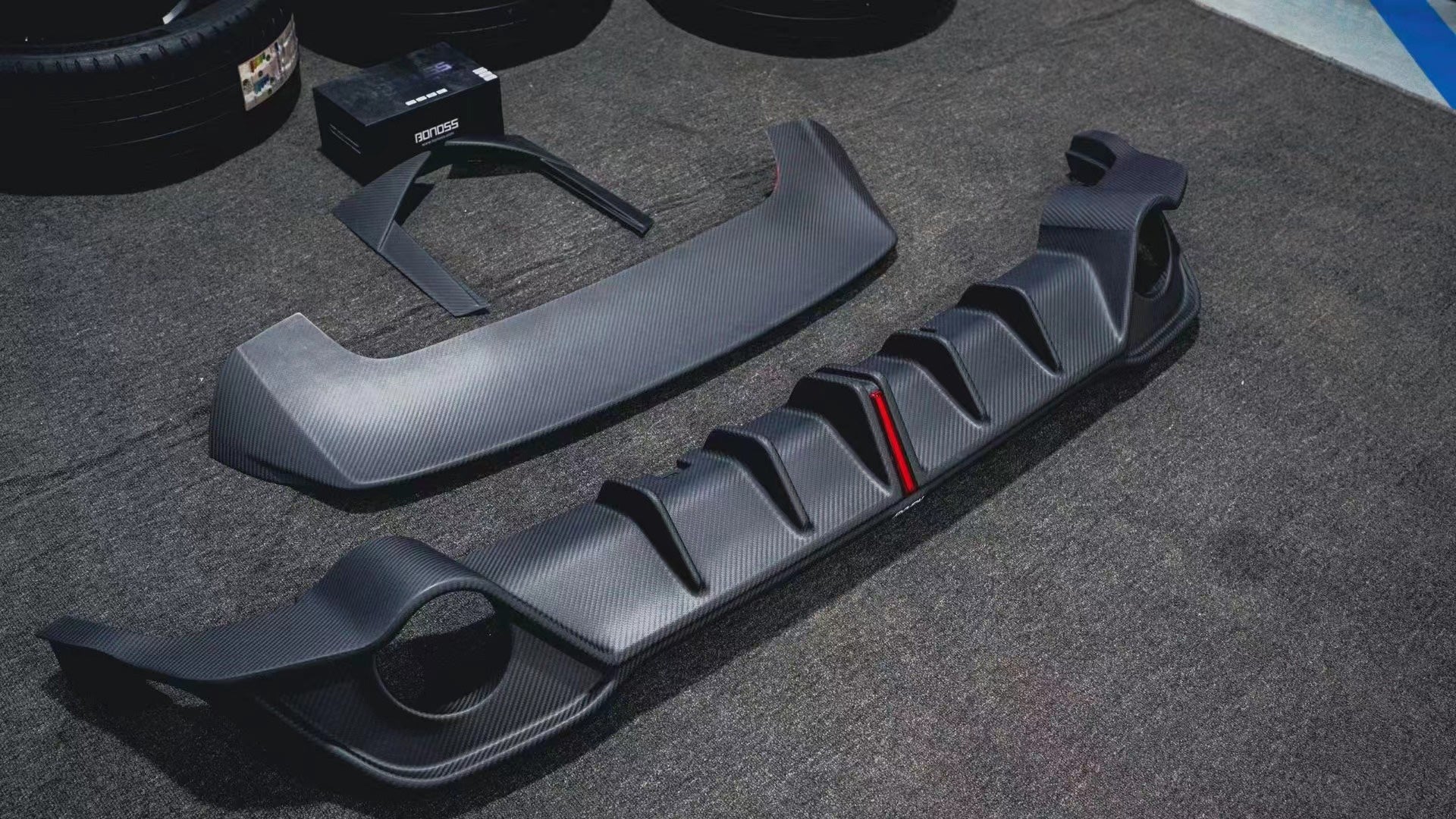 Karbel Carbon Pre-preg Carbon Fiber Rear Diffuser for Volkswagen GTI MK8