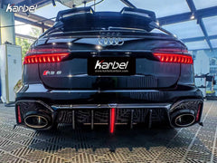 Audi RS6 C8 2020-ON with Aftermarket Parts - Rear Trunk Spoiler Pre-preg Carbon Fiber from Karbel Carbon
