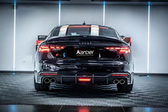 Audi S5 A5 (with s-line bumper, does not base model) B9.5 2020 2021 2022 2023 2024 with Aftermarket Parts - Rear Diffuser Pre-preg Carbon Fiber from Karbel Carbon