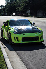 Nissan 370Z Nismo Sport Touring Base Fairlady Z Z34 2009 2010 2011 2012 2013 2014 2015 2016 2017 2018 2019 2020 with Aftermarket Parts - V1 Hood Carbon Fiber/FRP from Aero Republic