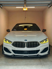 BMW 8 Series M850i 840i (With M-Package Bumper) G14 G15 G16 2018 2019 2020 2021 2022 2023 2024 with Aftermarket Parts - AE Style Front Canards Carbon Fiber from ArmorExtend 