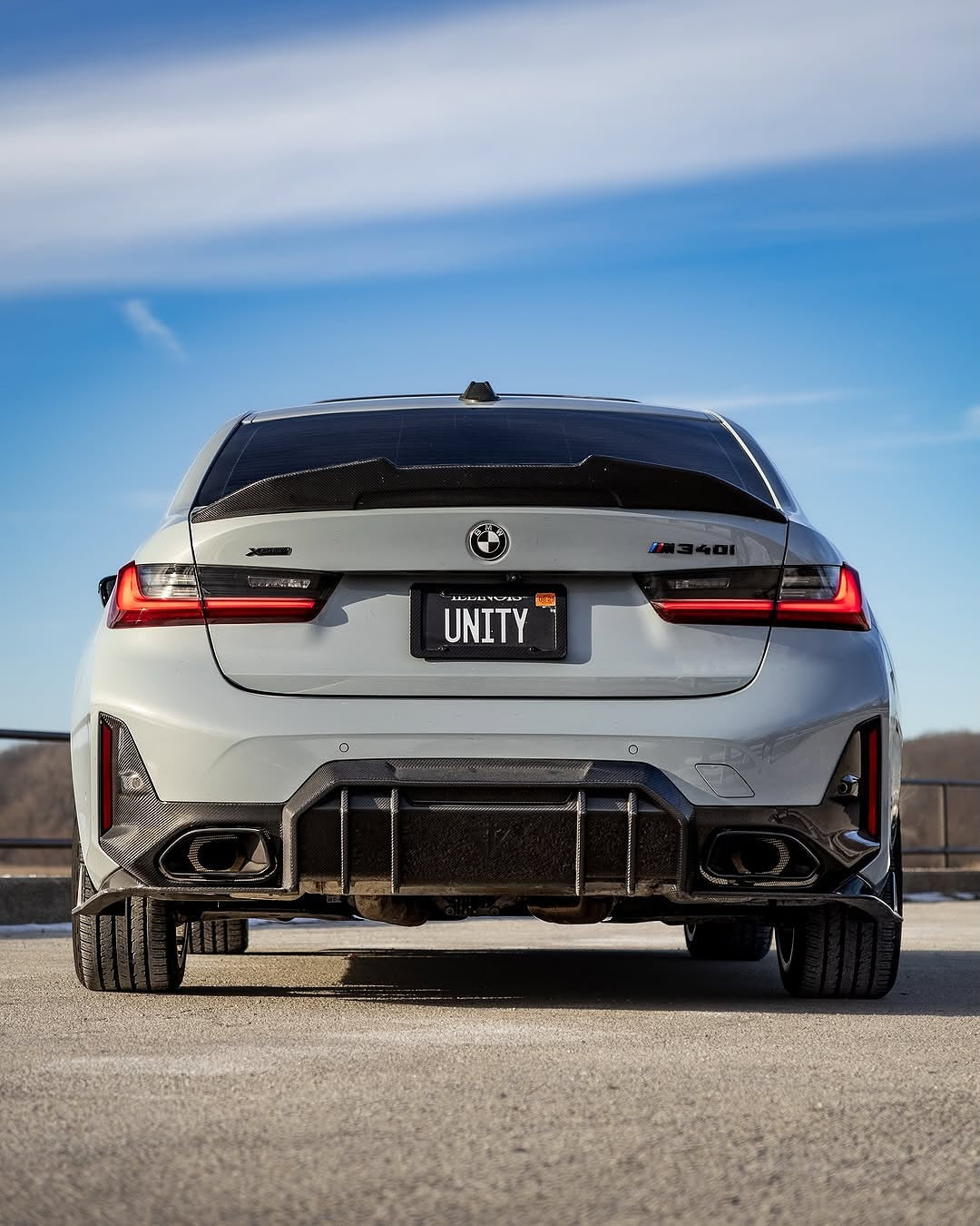 Future Design FD V1 Carbon Fiber Rear Diffuser for BMW G20 / G21 3 Series M340i 330i 2023-ON LCI - Performance SpeedShop