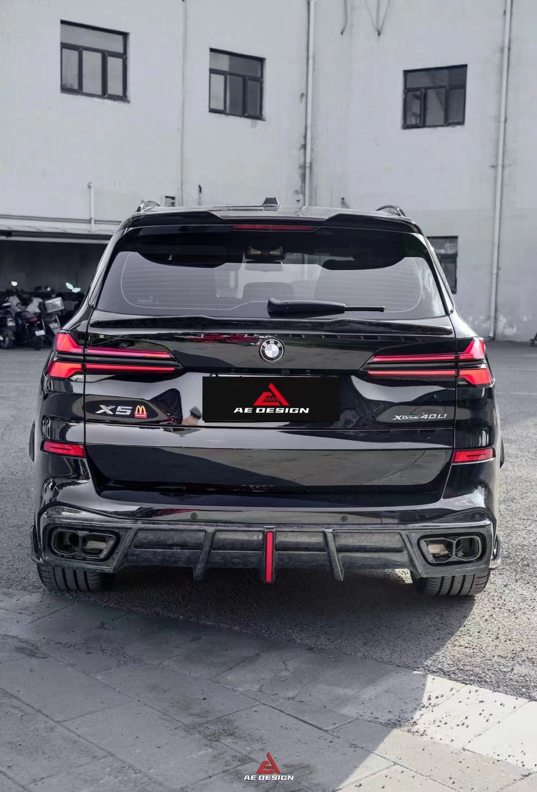 BMW X5 G05 M50i X/S Drive 40i (with M-Package) (Fits Both Pre-LCI & LCI) 2019 2020 2021 2022 2023 2024 with Aftermarket Parts -?AE Style?Rear Diffuser & Canards PP from?ArmorExtend