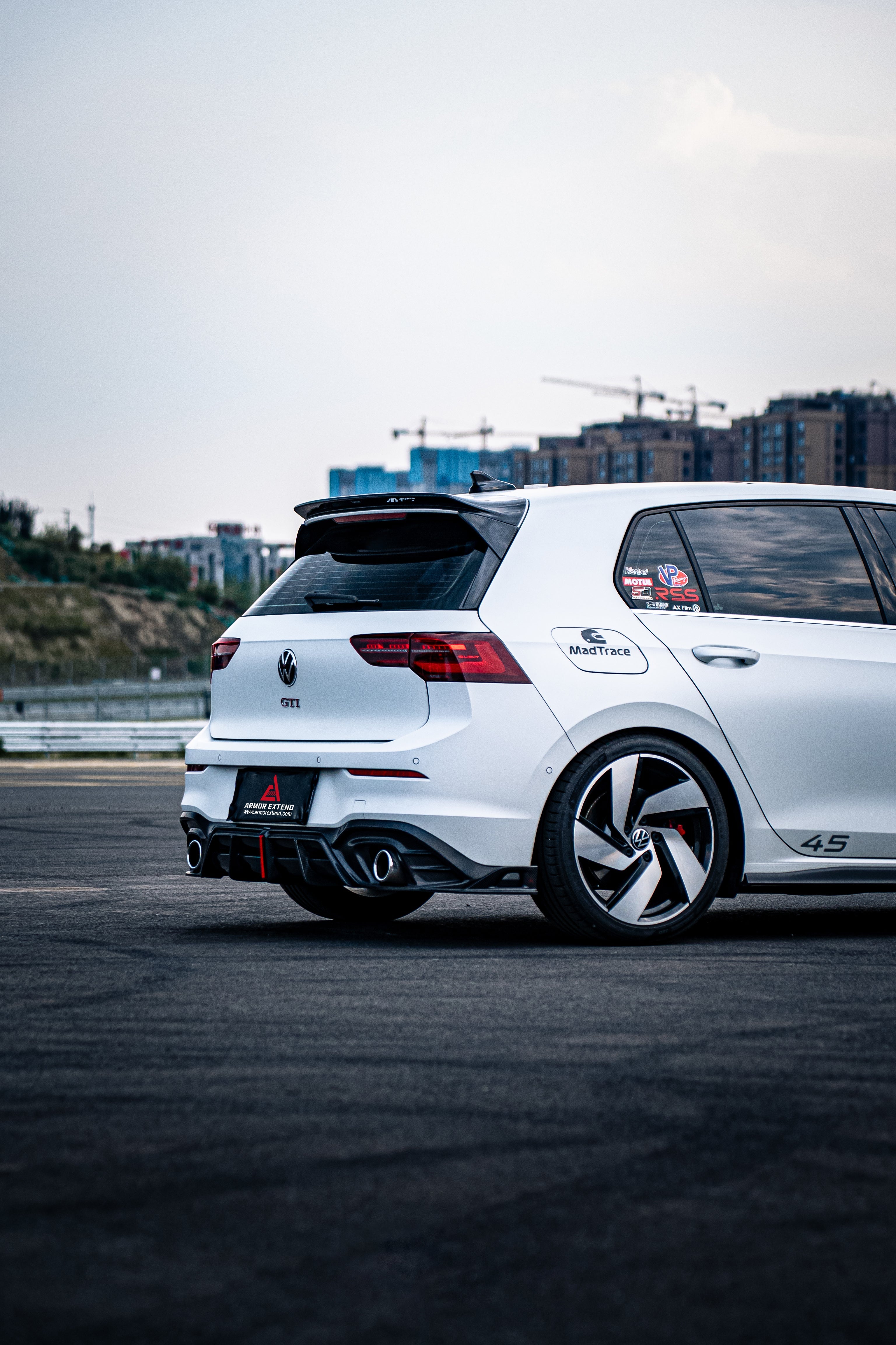 Volkswagen GTI & R-line MK8 2022 2023 2024 with Aftermarket Parts - AE Rear Diffuser?Carbon Fiber?from?ArmorExtend