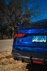 Audi S5 A5 (with s-line bumper, does not base model) B9.5 2020 2021 2022 2023 2024 with Aftermarket Parts - Rear Diffuser Pre-preg Carbon Fiber from Karbel Carbon
