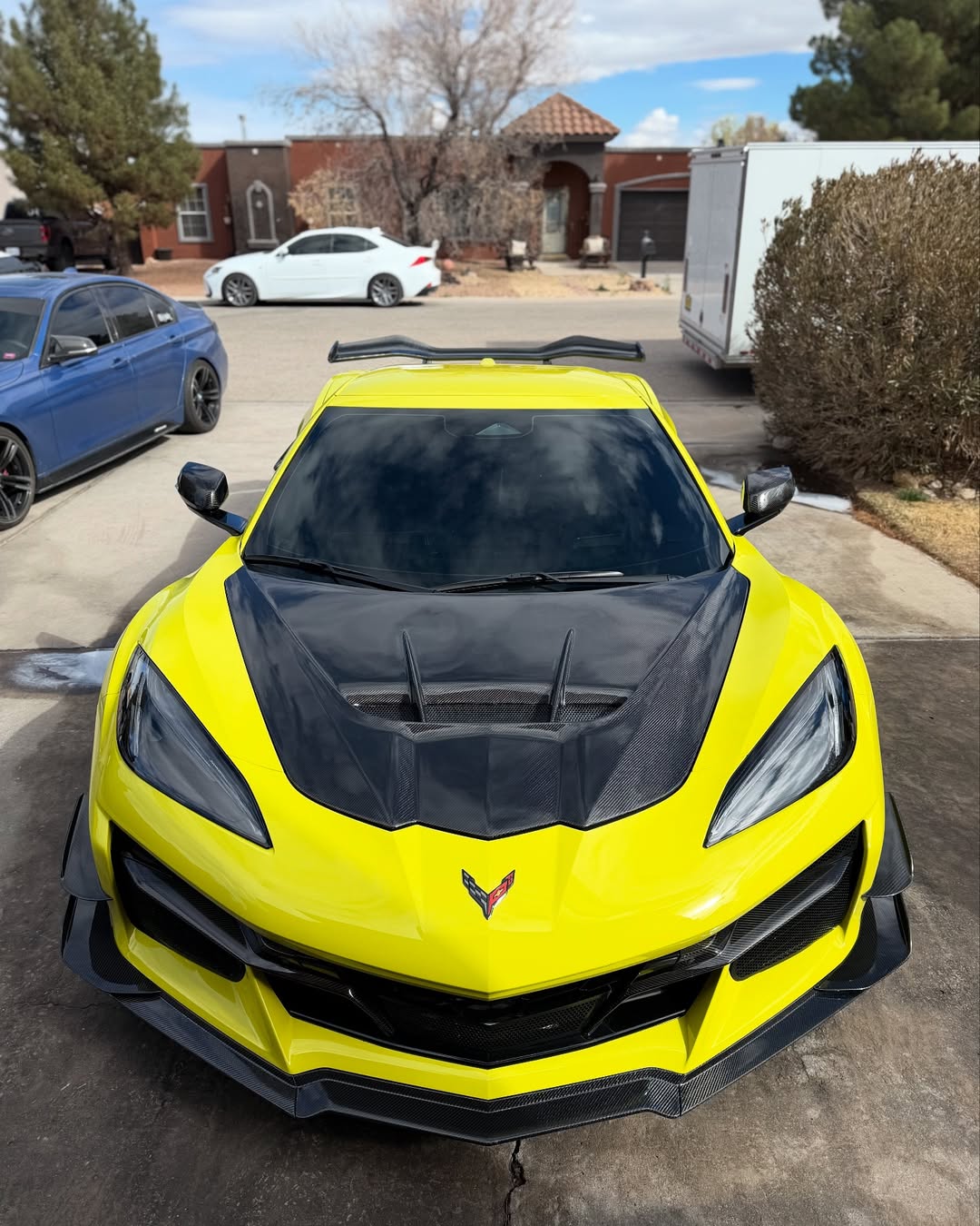 Chevrolet Corvette C8 2020-ON with Aftermarket Parts - Hood Bonnet Carbon Fiber / FRP from Aero Republic