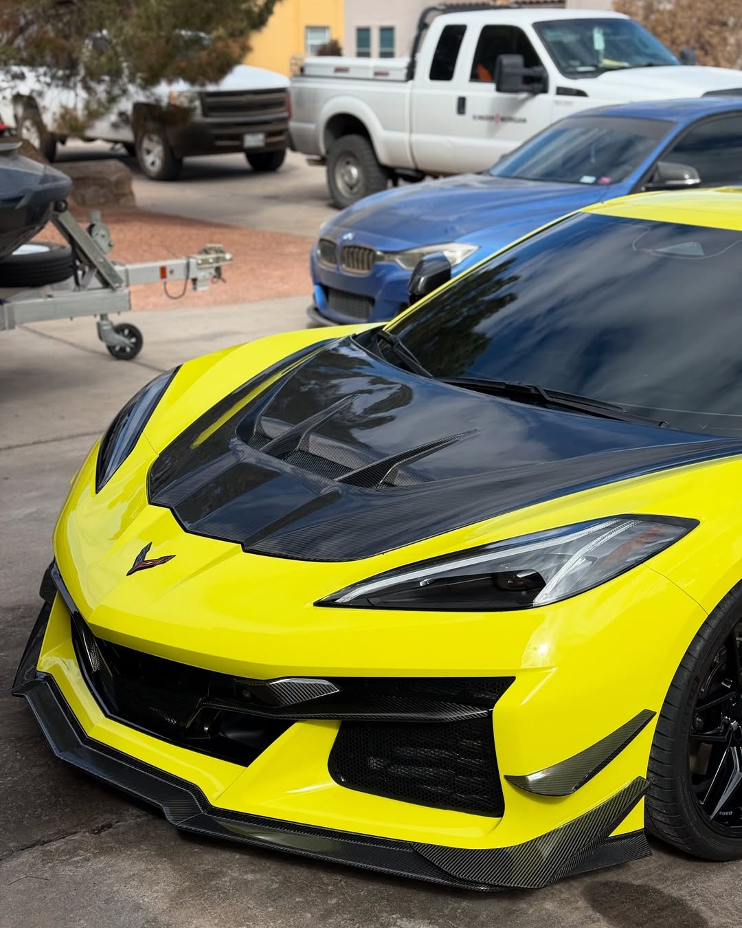 Chevrolet Corvette C8 2020-ON with Aftermarket Parts - Hood Bonnet Carbon Fiber / FRP from Aero Republic