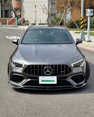 Mercedes Benz CLA45 (Does not fit CLA45s) C118 2020 2021 2022 2023 2024 with Aftermarket Parts - V1 Style Front Lip Pre-preg Carbon Fiber from TAKD Carbon