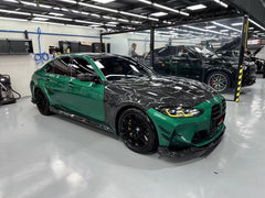 BMW M3 G80 G81 2021 2022 2023 2024 & M4 G82 G83 2021 2022 2023 2024 with Aftermarket Parts - AE Style Side Skirts Carbon Fiber?from ArmorExtend