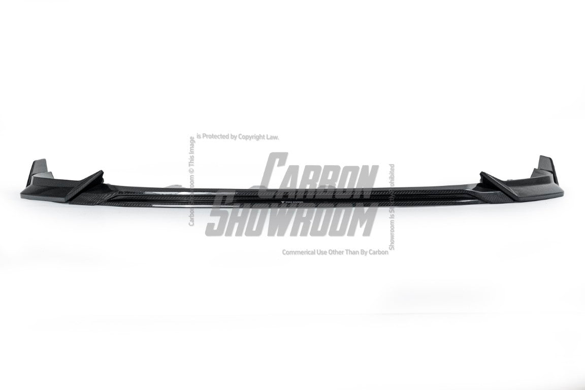 BMW 5 Series 530 540 (with M-package bumper, does not fit base model) & i5 e/x Drive40 (with M-package bumper, does not fit base model) M60 G60 G61 2024-ON with Aftermarket Parts - V1 Style Front Lip Pre-preg Carbon Fiber from TAKD Carbon