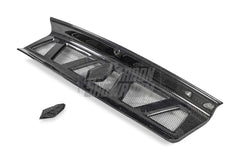 Ford Mustang Ecoboost V6 GT March1 Bullitt S550.1 S550.2 2015 2016 2017 2018 2019 2020 2021 2022 2023 with Aftermarket Parts - "DAWN & DUSK" Trunk Deck Lid Back Cover with Wooden Boat Badge Carbon Fiber / FRP from Robot Craftsman