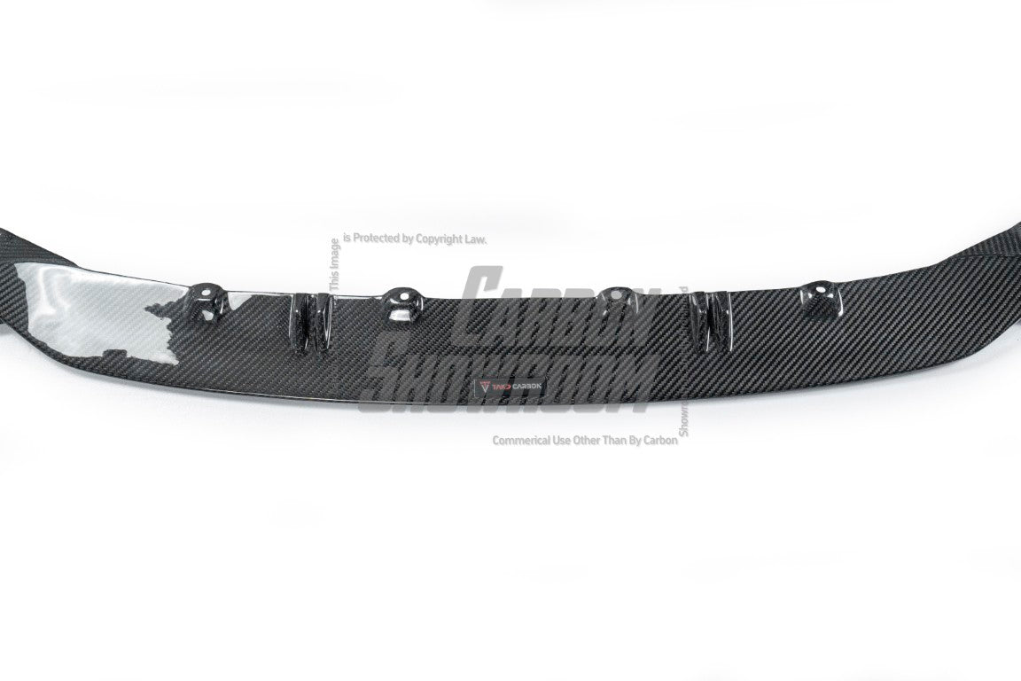 BMW M3 / M3C G80/G81 2021 2022 2023 2024 & M4 / M4C G82/G83 2021 2022 2023 2024 with Aftermarket Parts - Front Lip Pre-preg Carbon Fiber from TAKD Carbon