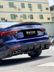 Karbel Carbon Dry Carbon Fiber Rear Diffuser Ver.1 with Brake Light for Audi S4 2020-ON B9.5