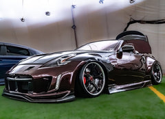 Nissan 370Z Sport Touring Base Fairlady Z Z34 Pre-Facelift 2009 2010 2011 & 370Z Sport Touring Base Fairlady Z Z34 Facelift 2012 2013 2014 2015 2016 2017 2018 2019 2020 & Nismo V1 2009 2010 2011 & Nismo V2 2012 2013 2014 2015 2016 2017 2018 2019 2020 with Aftermarket Parts - VRSA2 Style Side Skirts Carbon Fiber / FRP from EPR USA