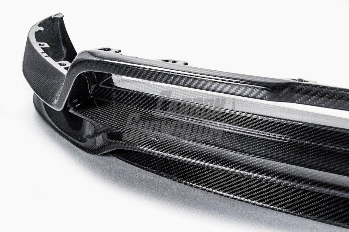 Porsche Cayenne / GTS (does not fit sport design package) 9Y0 9Y3 2018 2019 2020 2021 2022 2023 with Aftermarket Parts - Front Lip Pre-preg Carbon Fiber from TAKD Carbon